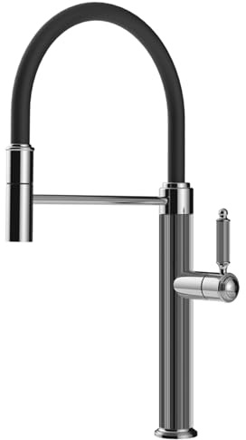 GLYYR Flexible Robinet Cuisine Douchette, Mitigeur Cuisine Avec Douchette, Cuisine Mitigeur Flexible Rotative À 360°, 1 Modes De PulvéRisation, Robinet Evier De Cuisine, Robinetterie De Cuisine