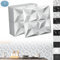 XINZI 3D Wandpaneele PVC Wandverkleidung Wanddeko 50x50 cm, 12 Stück 3D Wandplatten Wall Panels Gaming Wandpaneele, Deckenplatten Wall Deko Panel für Deckenpaneele Wand Panels, Prisma Weiß, 3m²