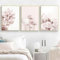 champracer 3er Poster Set Blumen Poster, Rosa Aesthetic Bilder Poster Blumen, Warmer Rosen Strauß Poster, Moderne Abstrakte Wildblumen Leinwand Bilder Poster & Kunstdrucke Wanddeko (30x40 cm)