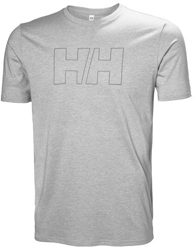 Helly Hansen Men's HH Tech Logo T-Shirt, Grey Melange, M