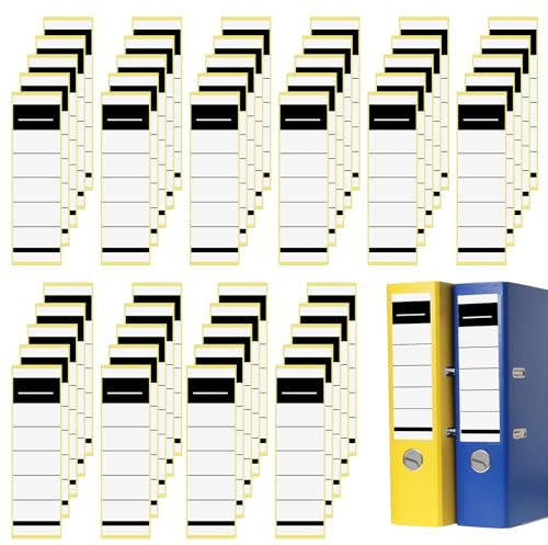 Rückenschilder Ordner, 50 Stück Ordner Kleberücken 54 x 190 mm Ordner Rückenschilder Ordner Aufkleber Rücken Breit Zum Einstecken von Ordner Etiketten Ordner Aufkleber