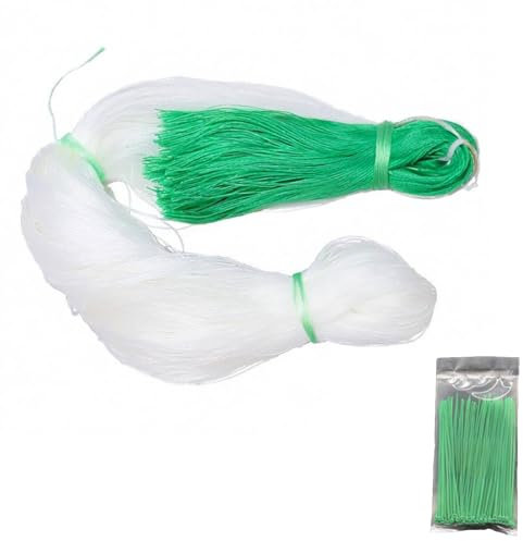 Garden Trellis Netting with Nylon Ties - 2x100m Plant Support Net, Weather-Resistant Trellis Netting for Climbing Plants in Garden & Balcony