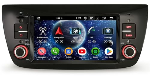 Android 14 Autoradio 4+64GB 8 Kern GPS Navigation für FIAT Doblo 263, Opel Combo Tour D Kabelloses Carplay Android Auto DSP Bluetooth 5.0 WiFi DSP IPS FM Radio Touchscreen Canbus