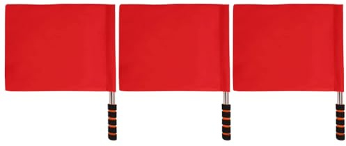 VICASKY 3Stücke Signalflaggen Für Schiedsrichter Rote Und Gelbe Sicherheitsflaggen Warnflaggen Für Fußball Basketball Und Sportveranstaltungen Hochwertige Handheld Fahnen