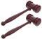 Yardwe Judge's Hammer Toy 2pcs Solid Plastic Auction Hammers Boys and Girls Funny Toy Legal Gavel Set