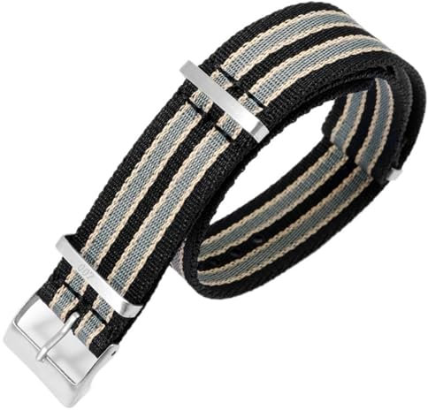 HXFFXHF Hochdichte Nylon -Leinwand -Gurt 20 mm für NATO -Band 304 Edelstahlschnallen Ersatz Armband Uhr Accessoires für Omega