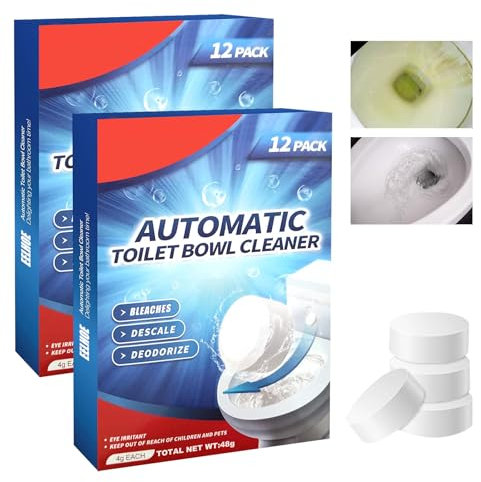 24PCS Toilet Bowl Cleaner,Toilet Cleaner Tablets Heavy Duty,Bowl Cleaning Active Cleaner Tablet,toilet Limescale Remover,Tablets Freshener&Descaler,Fizzy Deodoriser