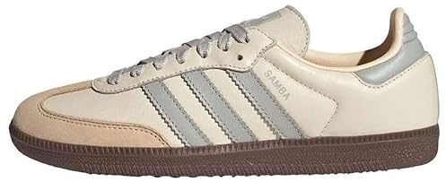 Adidas Samba OG Women's Sneakers, Cream White/Wonder Silver/Sand Strata, 8 UK