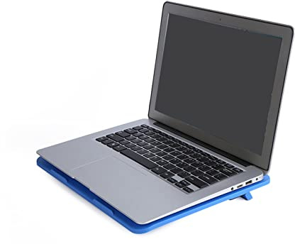 Jelquix Laptop Cooler Cooling Pad with Big Fan, Noise-Free Ergonomic Stand for 14 Or Notebook, Black Size, Suit for Gamers or Movie Watchers (Blue)