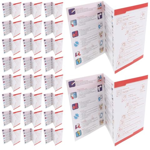 WRITWAA 40 Stück Outdoor Erste Hilfe Handbuch aus Papier mit Notfallanleitungen und Selbstrettungstipps für Wandern und Camping im Freien
