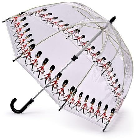 Fulton Funbrella Guards Transparenter Regenschirm, 65 cm, achteckig, wasserdicht, manuelles Heben, Einheitsgröße, 303 g, farblos, Einheitsgröße, Klassisch