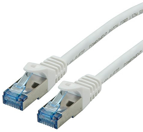 ROLINE Cordon LAN Cat 6A | Component Level | Câble réseau S/FTP Ethernet avec connecteur RJ45 | blanc 20 m