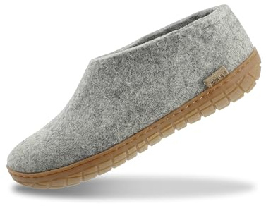 glerups dk Unisex's Felt Slippers with Rubber Sole, 5 UK | Casual Slippers