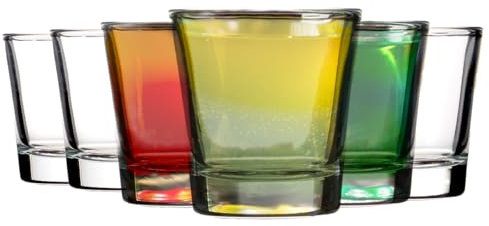 Premier Housewares Shot Glasses Thick Base Drinking / Vodka / Cocktail Glass With Slender Design 50 ML Clear Glasses for Drinking 5 x 5 x 5