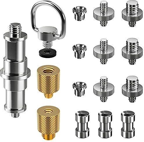 Ventvinal Stativ Schraube, 16 Stück 1/4 auf 3/8 Zoll Schrauben Konverter Adapter für Kamera, Stativ, Einbeinstativ, Schnellwechselplatte, Kugelkopf, Licht Standplatz, Kameragurt, Kamera Käfig