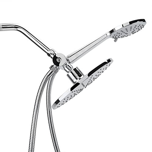 Chrome Plate High Pressure 3 Way Multi Setting Rainfall Dual Handheld Shower Head Combo Price