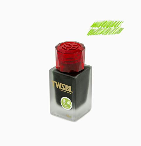 TWSBI Prairie Green Fountain Pen Ink, 18ml Bottle, Alcohol Ink, Green