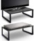 Simple Trending Monitorständer aus Metall, Schreibtisch-Organizer mit rutschfestem Saugnapf für Laptop, Computer, iMac, PC, Drucker, Schwarz, 2 Stück