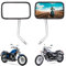 DREAMIZER 10mm Chrom Motorrad Spiegel, Motorrad Rückspiegel für Shadow Magna 750 Spirit 1100 VTX 1300 1800 Vulcan VN 500 800 1500 1600 SV650S Boulevard Bandit Scooter Street Bike