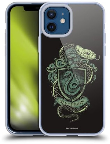 Head Case Designs Officially Licensed Harry Potter Slytherin Deathly Hallows XIV Soft Gel Case Compatible With Apple iPhone 12 / iPhone 12 Pro
