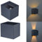 Trango 8015-01A IP44 Up & Down Wandstrahler *FLEX* in Anthrazit matt Eckig mit einstellbar Abstrahlwinkel inkl. 1x 3.5 Watt G9 LED Leuchtmittel für innen & außen Leuchte, Außenstrahler, Wandleuchte
