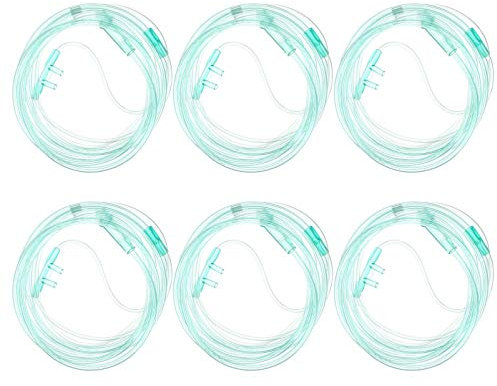 Artibetter 6pcs 2 Meters Soft Oxygen Nasal Cannula Nasal Oxygen Cannula Nasal Cannulae Oxygen Accessories Green