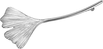 Anstecknadel Silberbrosche 925 Sterlingsilber Ginkgo-Brosche für Damen