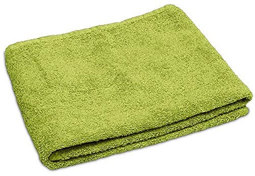 Lanudo® Luxus Handtuch 600g/m² Pure Line 50x100 cm mit Bordüre.100% feinste Frottier Baumwolle in höchster Qualität, Farbe: Lime/Limone