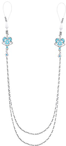 D.Bella Fake Brustwarzenpiercing mit Herz Bogenknoten Brustwarzenring Nippelpiercing Kette Verstellbare Fake Nipple Piercing