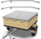 Tarpofix® Anhängerplane 140x105 cm + 2X Planenbügel | Anhänger Plane Flachplane aus PVC PLANENMATERIAL | Verstärkte HP400 Anhänger Plane für DDR PKW Hänger | Abdeckplane + Flachplanenbügel | Grau