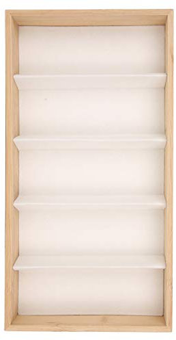 Brillenbox, praktische tragbare Sonnenbrillen-Vitrine aus Holz für Uhren für Schmuck für Shoppe for Spectacles Store(nicht-gerade weiss)