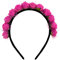 Oblique Unique® Rosen Haarreifen Blumen Haarreif Prinzessin Braut JGA Hochzeit Tanzmarie Fasching Karneval Mädchen Damen Kopfschmuck (Pink)