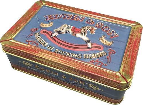 stylebox Kleine Nostalgische Rechteckdose Edwin & Son Keksdose Deko-Box Aufbewahrung, ca. 14,5 x 9 x 5 cm Volumen: 670 ml