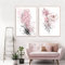Sarah Duke Blumen Poster 2er Set, Rosa Blumen Leinwandbilder, Ohne Rahmen Wandbilder, Nordic Wanddeko für Schlafzimmer und Wohnzimmer (50 x 70 cm)