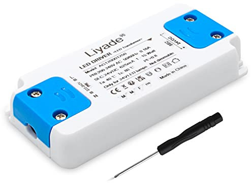 LED Trafo 24V 15W, Ultra Dünn LED Treiber 625mA, LED Netzteil Trafo 230V auf 24V, LED Transformator AC zu DC Konstantspannung Niedervolttrafo, LED Driver für LED Beleuchtungen Birnen Lichtstreifen