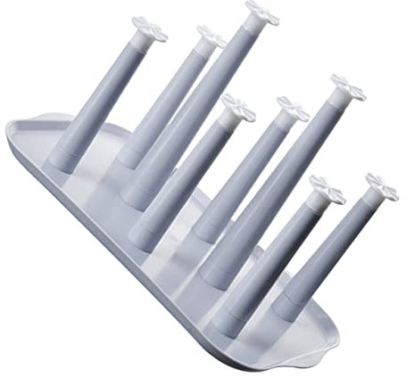 Anneome Plastic Square Cup Holder Drying Rack Tray Dish Drainer Tray Kitchen Drainer Cup Holder Random Color