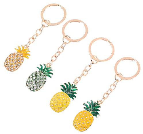 Amosfun 4 Stück Monstera-blatt-schlüsselanhänger Kreative Tasche Schlüsselanhänger Auto-charm-anhänger Hawaii-schlüsselanhänger Exquisite Schmuckstücke Legierung Brieftasche Wagen Fräulein