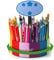 KAJAWIS Rotierende Organizer für Buntstifte Schreibtisch Organizer für Kinder ECO Stiftehalter 360 Grad Größe XL (Blue star)
