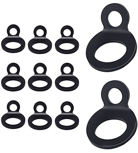 Savita Lot de 12 Anneaux d'Arrimage, Anneaux d'Arrimage INOX pour Charges légères pour Montage dans Le Garage, Atelier, Camion, Remorque, Clôture, Toute Surface à l'Exception des Boulons