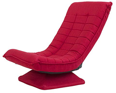 ZANHOG 360 Degree Swivel Video Rocker Gaming Chair Adjustable Angle Chair Folded Floor Chair Living Room Furniture Ergonomic Design (Color : Red Color)