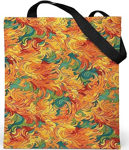 Loxato Tote Bag Aesthetic - Borsa Tela con Cerniera e Tasca Interna Grande 37x42cm - Tote Bag Università - Borsa Tela Donna