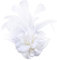 Brosche Damen Feder, Morechioce Vintage Fasanenfeder-Brosche Elegant Feder Ansteckbrosche Damen Brosche Hutfeder Stoff Blume Trachten-Anstecker Kleidung Dekoration für Party Bankett Hochzeit,Weiß
