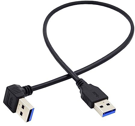 chenyang USB 3.0 Cable USB 3.0 Type A 90 Degree Down Angled Extension Data Cable 40cm