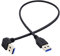chenyang Câble de données USB 3.0 Type-A mâle coudé vers 3.0 Type-A mâle droit 5 Gbit/s, Câble USB 3.0 USB 3.0 type A coudé à 90 degrés 40cm