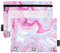 Wudan Liquid Fluid 3 Ring Binder Pencil Pouch 2 Pack Clear Waterproof Plastic Pencil Case with Zipper Cosmetic Bag Office Document Organizer
