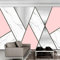Grau-weiß-rosa Marmor Fototapete, Abstrakte Geometrie In Roségold Tapete, 150 x 70 cm Wandbild Dekoration - für Wohnzimmer Schlafzimmer die Mauer