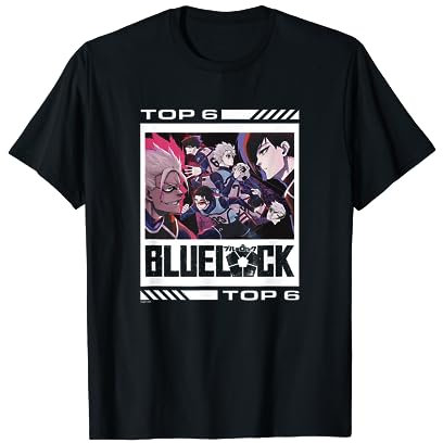 Blue Lock Top 6 The Best Players Big Chest Panel Portrait T-Shirt