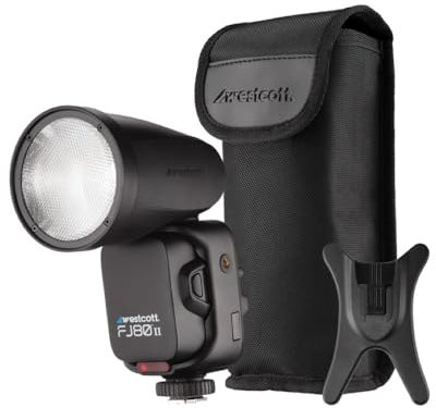 Westcott FJ80 II M Universal Touchscreen 80Ws Blitzgerät - Manuelle, TTL Blitzmodi - 2,8 LCD Farb-Touchscreen - 500+ Blitze mit voller Leistung pro Ladung - 2.4GHZ Transceiver - High-Speed Sync