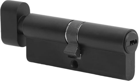 Jeriup Cylindre profilé européen en bronze huilé de 80 mm (35/10/35) avec 5 clés (fossette), cylindre de serrure simple en cuivre, anti-rouille, résistant à la corrosion et antivol