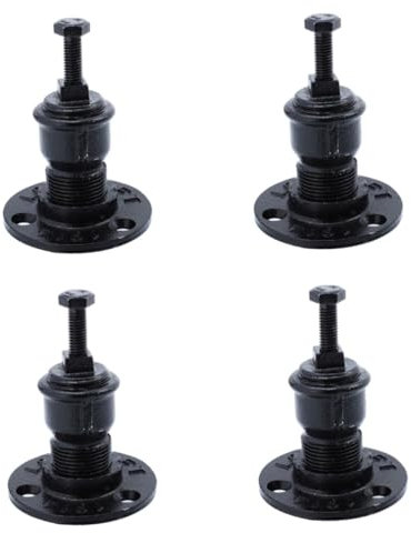 Angoily 4 Stück Treppen halterung schwarzer Ständer Eisenregale Metallregale Handauflage Handlaufhalterung Geländerhalterung Rostfreier Stahl Armlehne Hardware Deck Schlauch